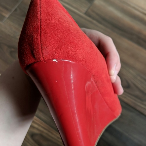 Red Cosmopolitan wedge heels - Picture 3 of 4